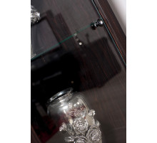 Одностворчатый шкаф витрина для посуды Мира MIRA-02 венге