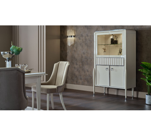 Двухдверная витрина для посуды Gravita (Гравита) GRAV-13 слоновая кость Двухдверная витрина для посуды Gravita (Гравита) GRAV-13 слоновая кость