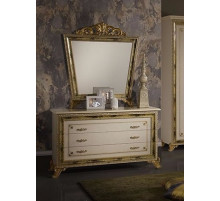 Комод для белья Катя с зеркалом (беж)