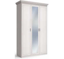 Спальня Неаполь Ясень анкор светлый (патина "серебро") экокожа «polo» белая.