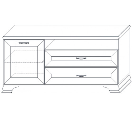 Тумба под ТВ 2 Сиена (Бодега Белый) Тумба под ТВ 2 Сиена (Бодега Белый)