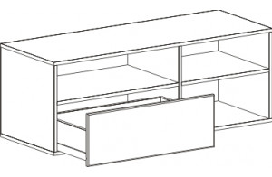 Тумба под телевизор Кёльн-1220 (высокая) Белый Аляска