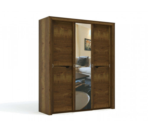 Трехстворчатый шкаф-купе для одежды Г-14 (ДГТ) Гарда с зеркалом Трехстворчатый шкаф-купе для одежды Г-14 (ДГТ) Гарда с зеркалом