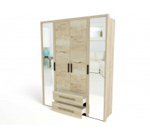 Четырехстворчатый шкаф для одежды СМ-13 Мале с зеркалом