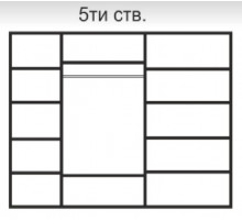 Пятистворчатый шкаф для одежды Rimini РМШ2/5 (латте) Пятистворчатый шкаф для одежды Rimini РМШ2/5 (латте)